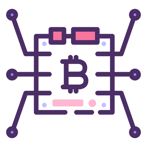 Bitcoin chip business icon PNG Design