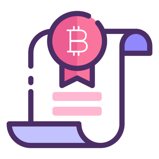 Icono de negocio de papel Bitcoin Diseño PNG