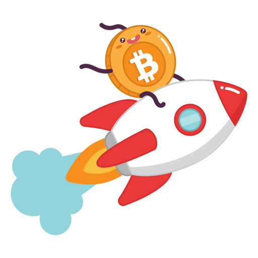 Carácter de negocio de nave espacial de bitcoin Diseño PNG