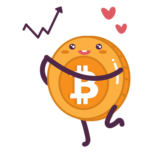 Carácter de negocio de acciones de bitcoin Diseño PNG