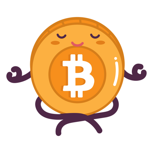 Carácter de negocio de meditación de bitcoin Diseño PNG