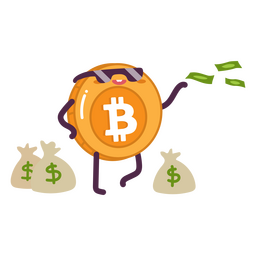 Carácter de negocio de dinero de bitcoin