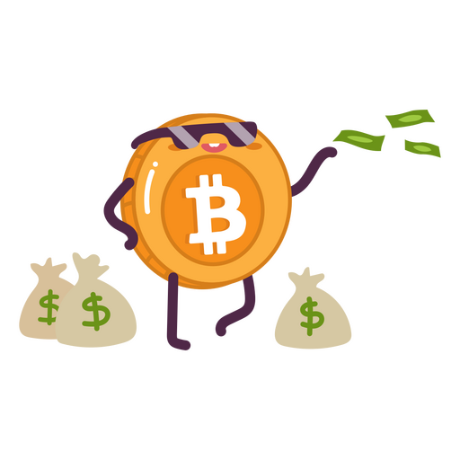 Personagem de negócios de dinheiro bitcoin Desenho PNG