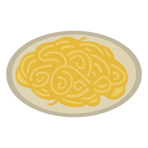 Plate of Spaghetti PNG Design