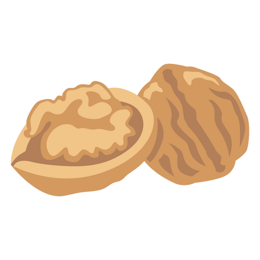 Nuts flat food PNG Design