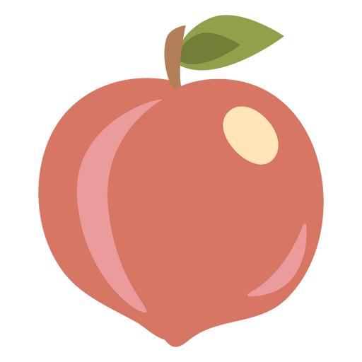 Peach flat food PNG Design