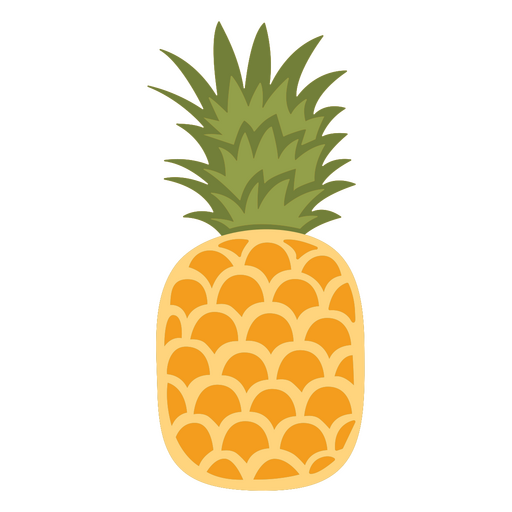 Pineapple flat food PNG Design