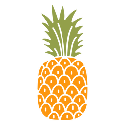 Pineapple cut out food PNG Design Transparent PNG