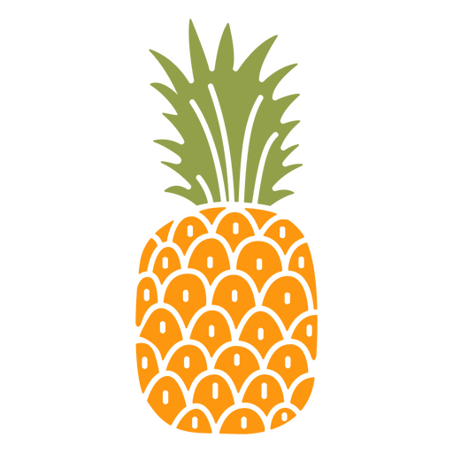 Alimento recortado de piña Diseño PNG