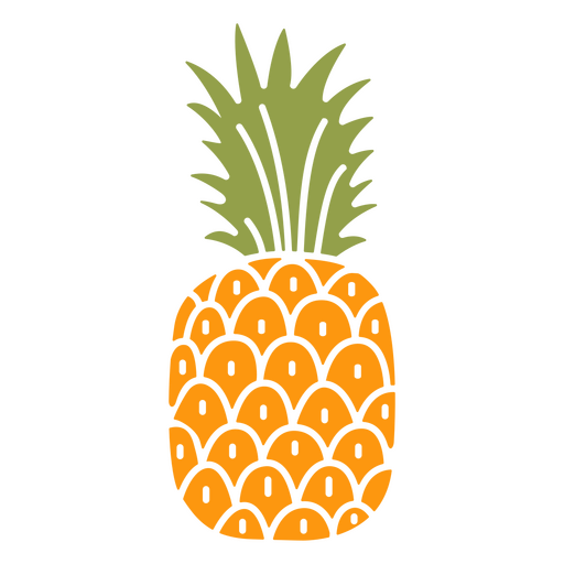 Pineapple cut out food PNG Design