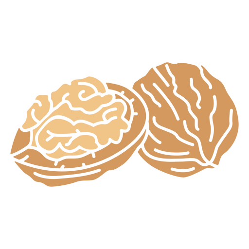 Nutshell cut out food PNG Design