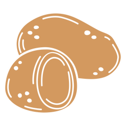 Batata cortada comida Desenho PNG