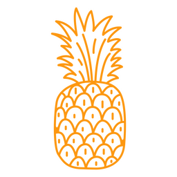 Pineapple stroke food PNG Design Transparent PNG