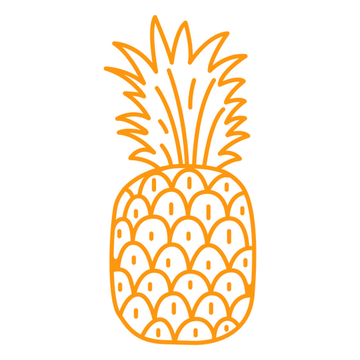 Ananas-Schlaganfall-Lebensmittel PNG-Design