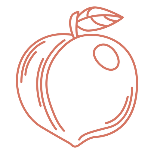 Peach stroke food PNG Design