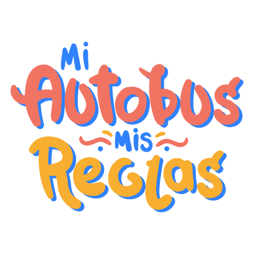 Insignia de cita de reglas españolas de conductor de autobús escolar Diseño PNG