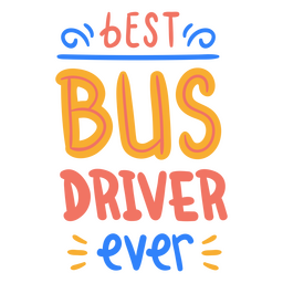 Bestes Busfahrer-Zitat-Abzeichen PNG-Design