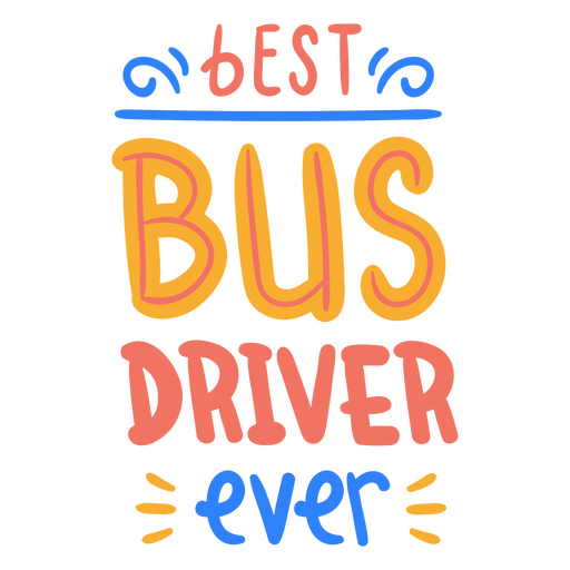 Mejor insignia de cotización de conductor de autobús Diseño PNG