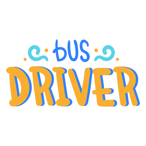 Distintivo de citação de motorista de ônibus escolar Desenho PNG