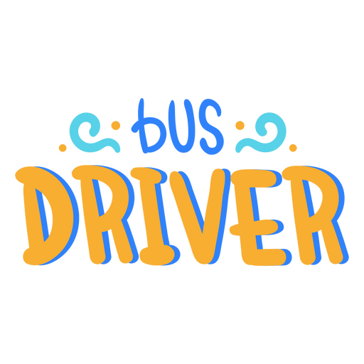 Insignia de cita de conductor de autobús escolar Diseño PNG