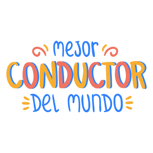 Insignia de cotización en español del mejor conductor de autobús escolar Diseño PNG