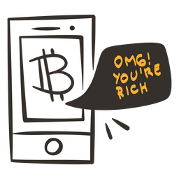 Doodle de telefone Bitcoin