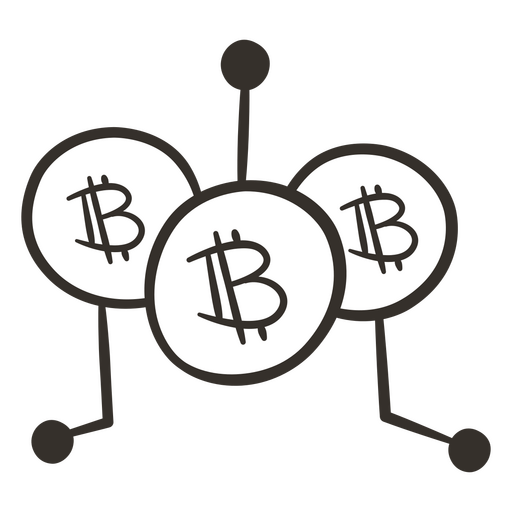 Moneda de dinero Bitcoin Diseño PNG