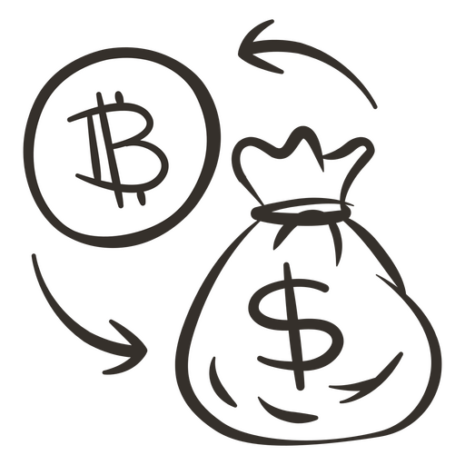 Moneda comercial de Bitcoin Diseño PNG