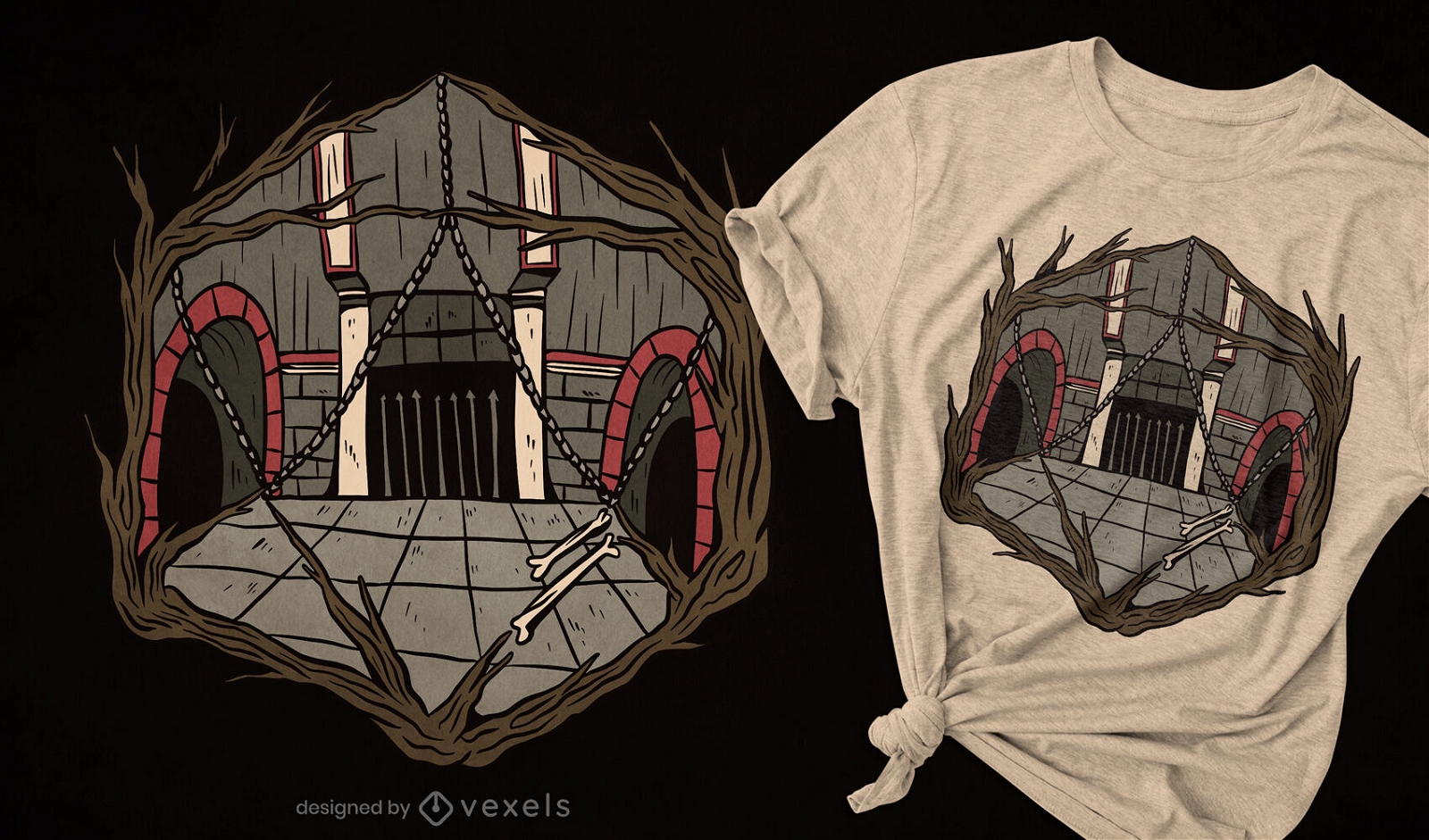 Dungeon Würfel T-Shirt Design