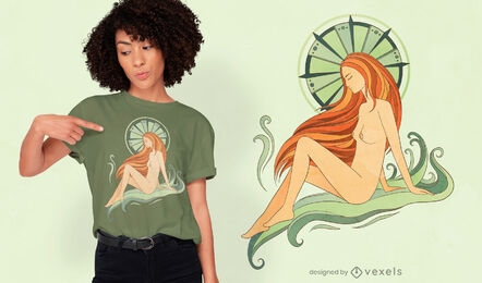 Mystical woman t-shirt design
