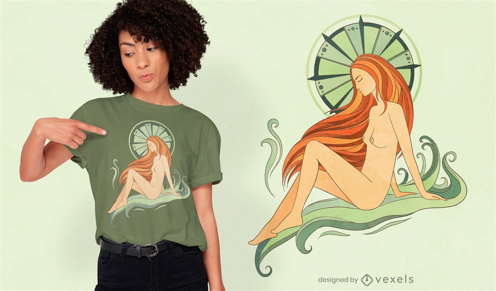 Mystisches Frauen-T-Shirt-Design