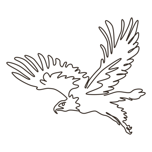 línea continua águila Diseño PNG