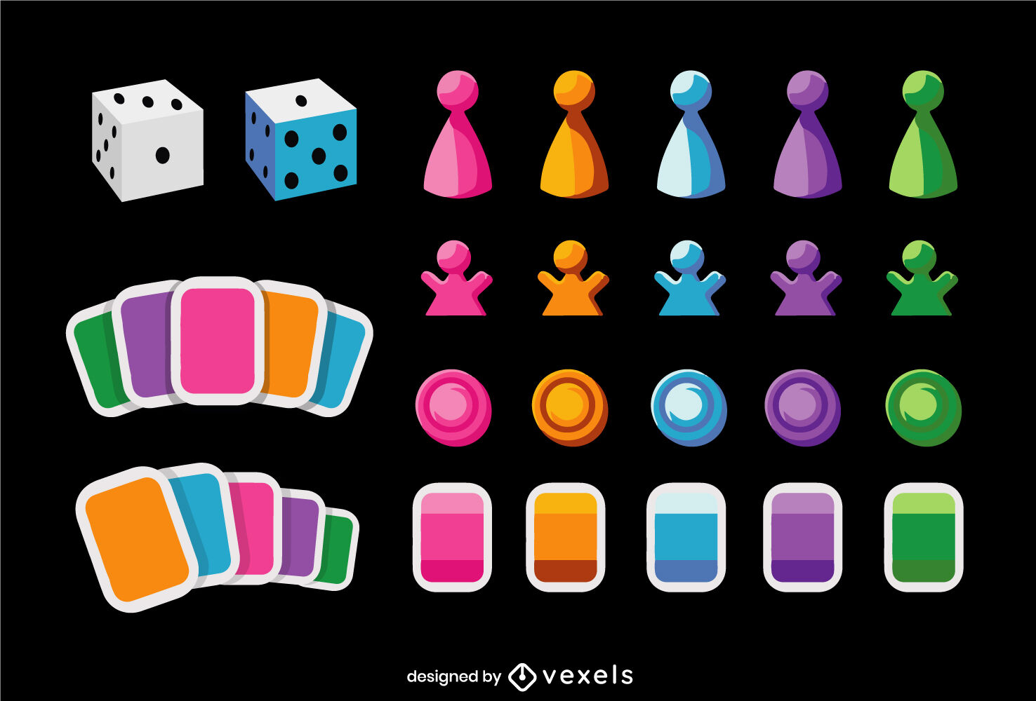 Board Game Players Will Like These Game Pieces. Royalty Free SVG, Cliparts,  Vectors, and Stock Illustration. Image 43006489.