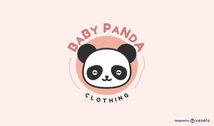Plantilla de logotipo lindo bebé panda