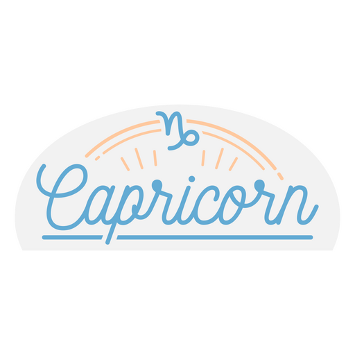 Zodiac sign capricorn badge PNG Design