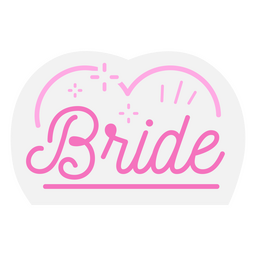 Bride wedding badge