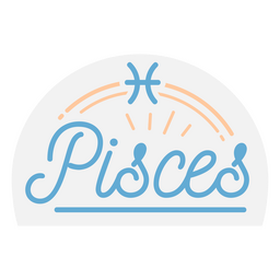 Insignia de Piscis del signo del zodiaco Diseño PNG