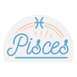 Zodiac sign pisces badge PNG Design Transparent PNG