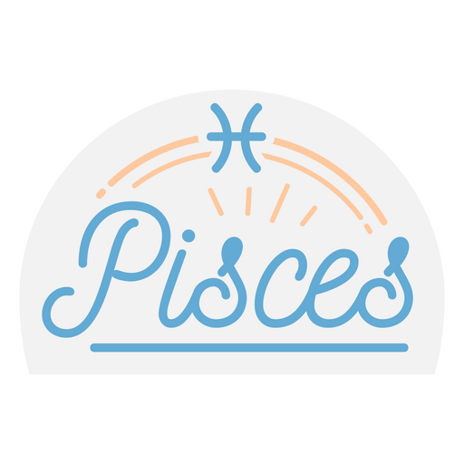 Zodiac sign pisces badge PNG Design