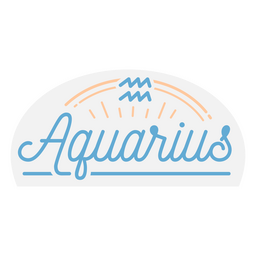 Insignia de acuario de signo zodiacal Diseño PNG