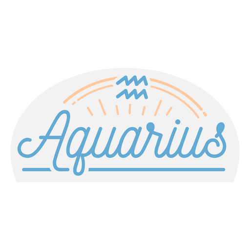 Zodiac sign aquarius badge PNG Design