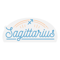Insignia de sagitario de signo zodiacal Diseño PNG