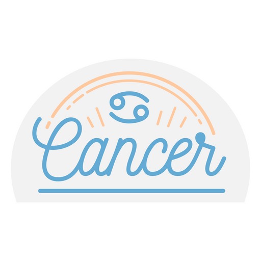 Insignia de cáncer de signo zodiacal Diseño PNG