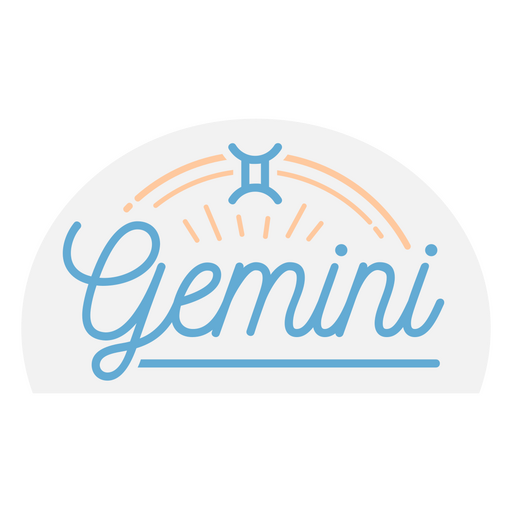 Zodiac sign gemini badge PNG Design