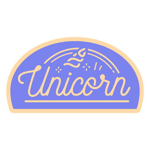 Insignia de criatura mitológica unicornio Diseño PNG