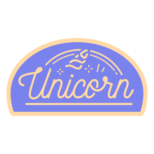 Unicorn mythological creature badge PNG Design