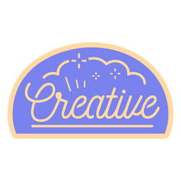 Kreatives Kunstzitat-Abzeichen PNG-Design