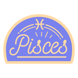 Zodiac sign pisces quote badge PNG Design