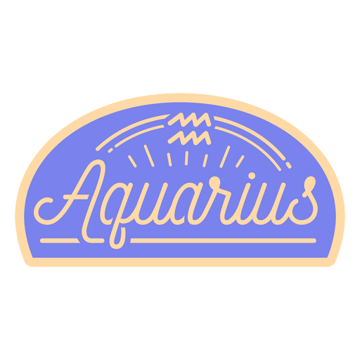 Zodiac sign aquarius quote badge PNG Design