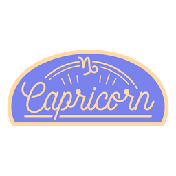 Zodiac sign capricorn quote badge PNG Design